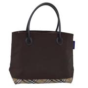 Burberry Vintage Pre-owned Nylon axelremsvskor Brown, Dam