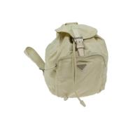 Prada Vintage Pre-owned Nylon ryggsckar Beige, Dam