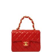 Chanel Vintage Pre-owned Tyg handvskor Red, Dam