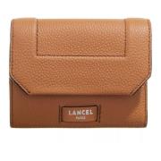 Lancel Brun Läder Plånbok med Metaldetaljer Brown, Dam