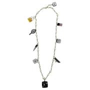 Chanel Vintage Pre-owned Tyg halsband Black, Dam