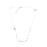 Chanel Vintage Pre-owned Tyg halsband Gray, Dam