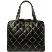 Chanel Vintage Pre-owned Tyg chanel-vskor Black, Dam