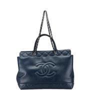 Chanel Vintage Pre-owned Laeder chanel-vskor Blue, Dam