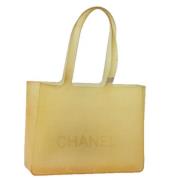 Chanel Vintage Pre-owned Tyg totevskor Yellow, Dam