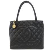 Chanel Vintage Pre-owned Laeder totevskor Black, Dam