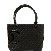 Chanel Vintage Pre-owned Tyg chanel-vskor Black, Dam