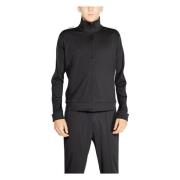 Calvin Klein Svart Mandarin Zip Sweatshirt för Män Black, Herr