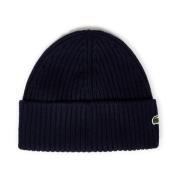 Lacoste Blå Beanie Mössa för Män Blue, Herr