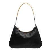 Moschino Stilren Lettering Hobo Väska Black, Dam