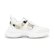 Pinko Vita Sneakers med Love Birds Plaque White, Dam