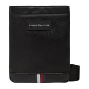 Tommy Hilfiger Svart Enkel Dragkedja Polyuretanväska Black, Herr