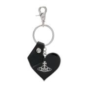 Vivienne Westwood Svarta nyckelringar med Orb Plaque Black, Dam