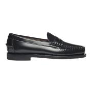 Sebago Klassiska Svarta Platta Moccasiner Black, Dam