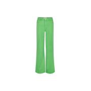 Fabienne Chapot Uttrycksfulla Wide Leg Jeans Green, Dam