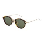 Thom Browne Klassiska Tortoise Runda Solglasögon Brown, Unisex