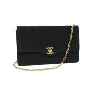 Chanel Vintage Pre-owned Satin chanel-vskor Black, Dam