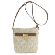 Michael Kors Pre-owned Pre-owned Canvas crossbodyvskor White, Dam