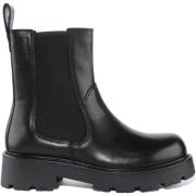 Vagabond Shoemakers Svarta Läder Chelsea Boots med Tjock Sula Black, D...