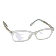 Chanel Vintage Pre-owned Plast solglasgon White, Dam