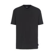 Emporio Armani EA7 Kortärmad Logotyp Tryck T-shirt Black, Herr