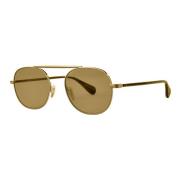 Garrett Leight Guld Duglas Flat Solglasögon Yellow, Unisex