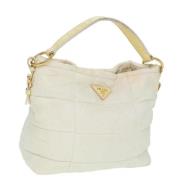 Prada Vintage Pre-owned Nylon prada-vskor Beige, Dam