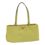 Prada Vintage Pre-owned Nylon totevskor Yellow, Dam