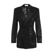 Saint Laurent Svart jacka för kvinnor Aw24 Black, Dam