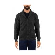 Daniele Fiesoli Herr Cardigan i Stiligt Design Black, Herr