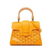 Goyard Vintage Pre-owned Tyg handvskor Yellow, Dam