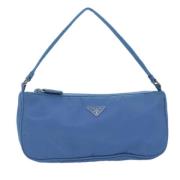 Prada Vintage Pre-owned Nylon prada-vskor Blue, Dam