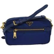 Prada Vintage Pre-owned Nylon prada-vskor Blue, Dam