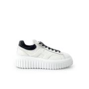 Hogan Plattformsneakers i vitt med svarta detaljer White, Dam