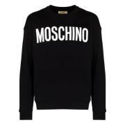 Moschino Klassiskt Logo Svart Tröja Black, Herr