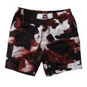 Dolce & Gabbana Camouflage Badshorts med Fickor Multicolor, Herr