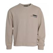 Dolce & Gabbana Sweatshirt med logodetaljer Beige, Herr