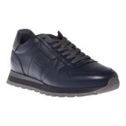 Baldinini Trainers in dark blue leather and tumbled leather Blue, Herr