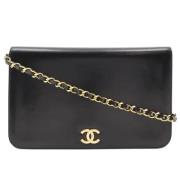 Chanel Vintage Pre-owned Laeder axelremsvskor Black, Dam