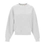 Ami Paris Bomull Crewneck Sweatshirt med Logoprint Gray, Herr