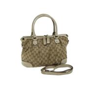 Gucci Vintage Pre-owned Canvas gucci-vskor Beige, Dam