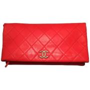 Chanel Vintage Pre-owned Laeder kuvertvskor Red, Dam