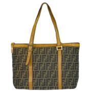 Fendi Vintage Pre-owned Canvas axelremsvskor Brown, Dam