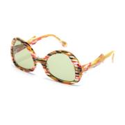 Marni P1R ANU Ohia Stripes Sunglasses Multicolor, Dam