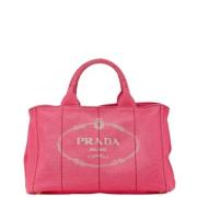 Prada Vintage Pre-owned Canvas prada-vskor Pink, Dam