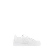 Dolce & Gabbana Perforerade logoläder sneakers White, Dam