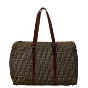 Fendi Vintage Pre-owned Canvas axelremsvskor Brown, Dam