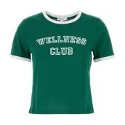 Sporty & Rich Stilren Grön Bomull T-shirt Green, Dam