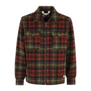 Roy Roger's Rutig Ull Overshirt Jacka Multicolor, Herr