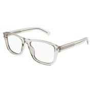 Saint Laurent Rektangulära optiska glasögon i beige Beige, Unisex